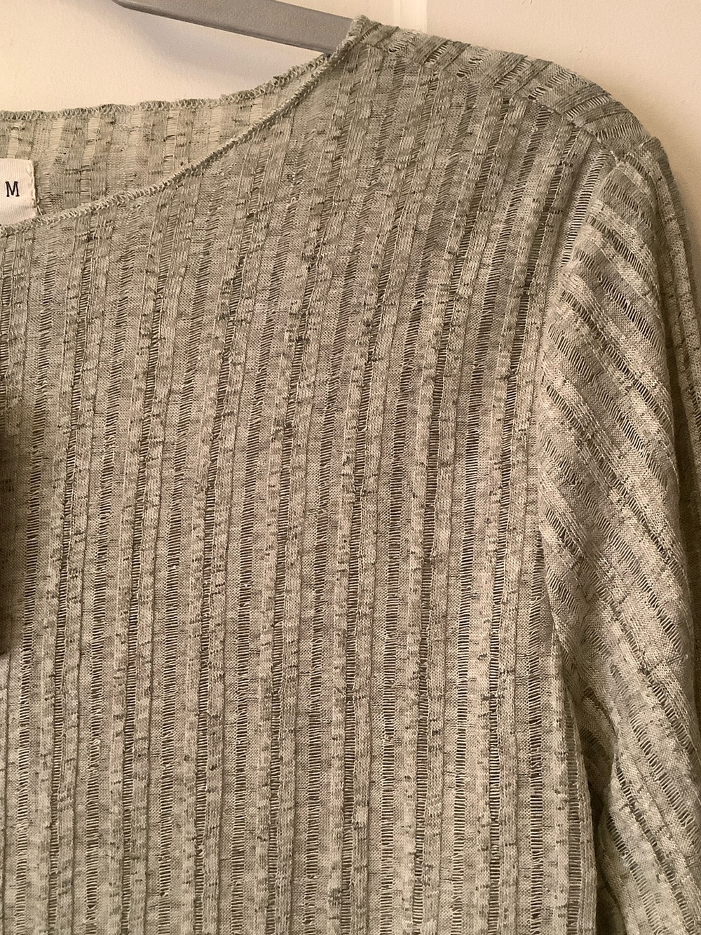 NATURAL LIFE Sage Green Ribbed Long Sleeve Crewneck Top - Picture 5 of 7